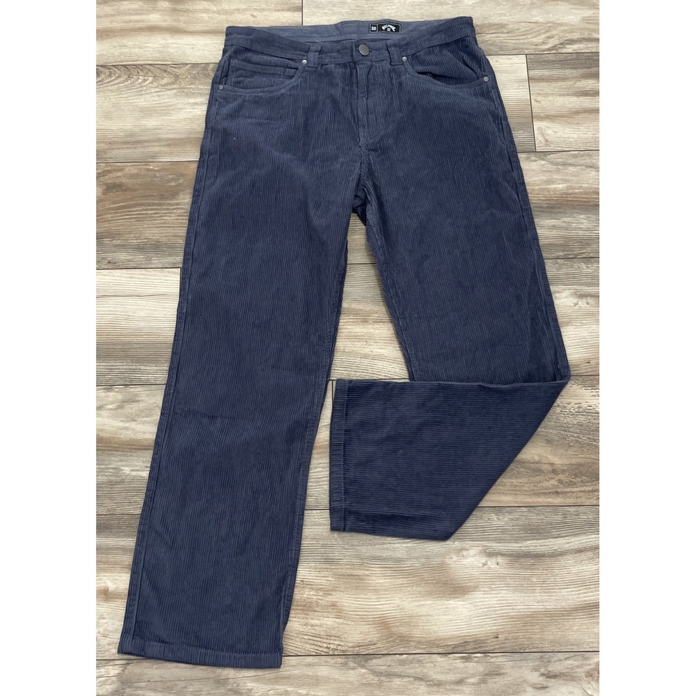 Billabong Loose Corduroy Pants Mens 32 Blue Y2k Vintage Surfwear Skater Retro